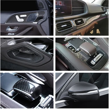 Pentru Mercedes Benz GLE Clasa W167 GLE350 400 2020 GLS X167 Fibra de Carbon Auto Interior Consola Centrala Schimbătorului de Viteze Cadru Panou Ornamental