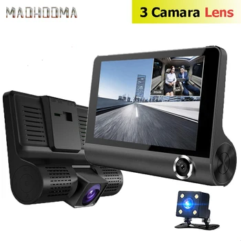DVR auto 3 Camere Obiectiv 4.0 Inch Dash Camera Dual Lens Retrovizoare Cu Camera Video Recorder Auto Registrator Dvr-uri Dash Cam