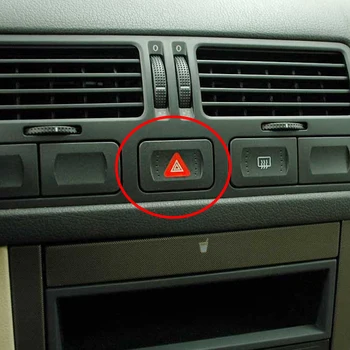 Flasher de Urgență de Avertizare Indicator luminos Comutator Negru se Potrivesc pentru VW Volkswagen Golf Jetta 1J0953235C 1J0953235E 1J0953235J