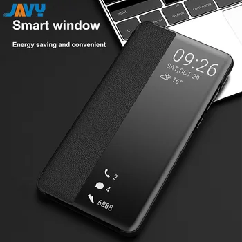 JAVY Inteligent geam Lateral Cazul în care Telefonul Pentru Huawei Mate 20 10 Pro P10 P20 P30 Lite Plus de somn Inteligent cadou de Lux Pentru a Acoperi Nova 3 3i