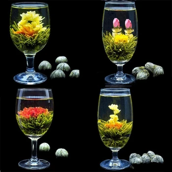 16 Piese De Ceai Blooming 2020 Diferite De Flori Handmade Floare De Ceai Chinezesc Înflorire Bile Pe Bază De Plante Meserii Flori Ambalare Cadou