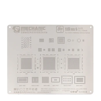 Mecanic ISMT Universal BGA Reballing Matrita Pentru iPad 234 Air12 Mini1234 Pro NAND Flash Placa de baza IC Plantare de Tablă de Oțel cu ochiuri