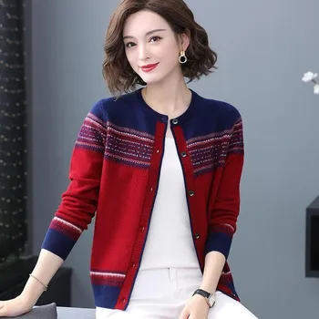 Pulover Pentru Femei De Toamna Cu Maneci Lungi Tricotate Cardigan Nou 2020 Coreeană Stil Vintage Singur Pieptul Feminin Pulover Scurt Haina P1062
