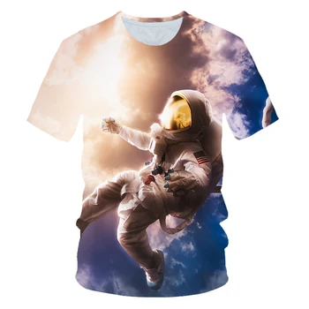 De Vară 2020 Băiat Haine de Fata Astronaut Spațiu Galaxie T-shirt Design 3D t-shirt Copii T-shirt Imprimat Copii casual cool Tricou