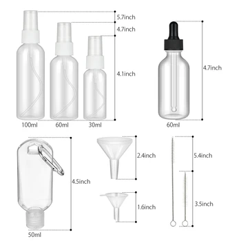 35pcs Reîncărcabile Gel de Sticla Transparent Sanitizer Mana Sticla Cu Cheie Inel de Călătorie Portabil Sticla pentru Copii Femei