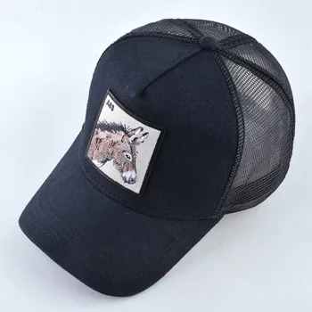 Unisex os Broderie măgar Șapcă de Baseball pentru bărbați Snapback Capace tatăl lui pălărie ochiurilor de Plasă Respirabil pălării de soare pentru femei Hip Hop capac Gorras