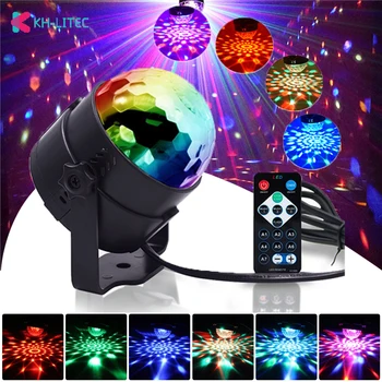 KHLITEC Partid cu LED-uri Lumini RGB 3W Cristal Magic Ball Etapa Led Lampă Laser Etapă Efect de Lumină Cu Control de la Distanță Pentru DJ KTV Disco