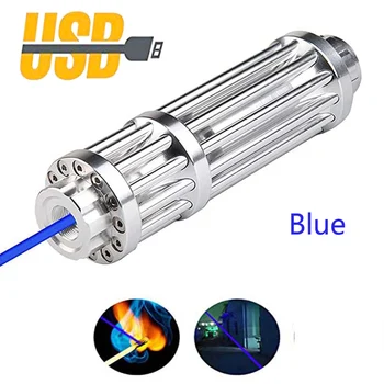 USB Reîncărcabilă Laser Albastru pointer Built-in baterie de Mare Putere Verde Roșu Laser Focalizare Reglabilă Lazer Pen laserpointer
