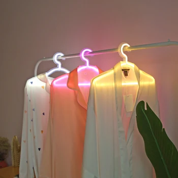 LED-uri Lumina de Neon Haine Suport Umeraș Noapte Lampa USB Alimentat Cadou de Crăciun pentru Casa Dormitor Nunta Magazin de Îmbrăcăminte Art Decor de Perete
