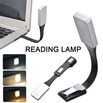 USB Reîncărcabilă Lumină de Carte Carte de Lectură Lampă Clip-on Pliere LED Lampă de Noapte Reglabil Flexibilă cu LED-uri Lumina de Citit