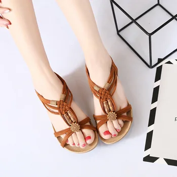 Boem Sandale Plate Platforma Pantofi De Plaja Pentru Vara Femei Fete Confortabil Casual