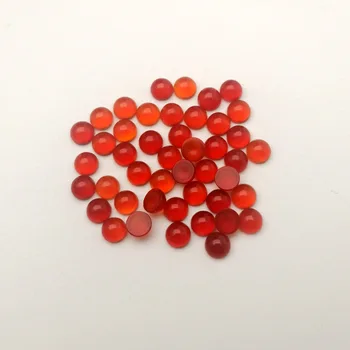50Pcs/lot roșu onix piatra naturala farmec 4mm rotund margele cabochon pentru a face bijuterii Inel Cercei accesorii de moda nici o gaura