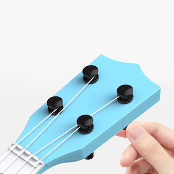 17 Inch Ukulele Pentru Copii Jucărie Interesantă Cadou Preșcolar Simulare Instrument Muzical Din Plastic Ukulele Amuzant Roz Albastru