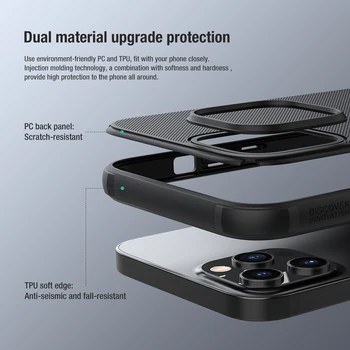 Pentru iPhone 12 Pro Caz Nillkin PC +TPU Super Frosted Shield Pro pentru iPhone 12 Pro Max Caz, Toate în Jurul valorii de Acoperire מגנים