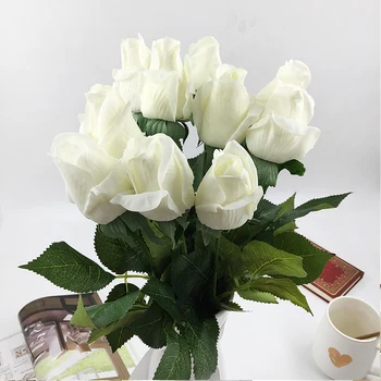 20 Buc/lot Flori Artificiale de Mătase Crescut pentru o Nunta Petrecere Acasă Decor Real Atinge Crăciun Floare