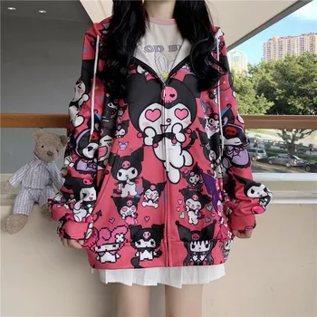 Harajuku Kuromi Tricoul Toamna Pentru Femei De Moda Drăguț Hoodie Lungă Maneca Punk Lolita Pulover Cu Gluga Anime Cosplay Costum