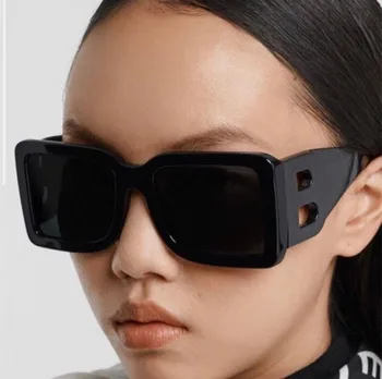 Nouă Scrisoare Pătrat ochelari de Soare Femei Retro Design de Brand de Moda Largă Picioare Ochelari de Soare Doamnelor Gafas Ochelari de UV400 în aer liber Oculos