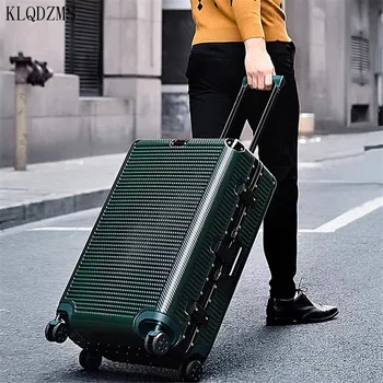 KLQDZMS 20/24/26/29inch de înaltă calitate cadru de aluminiu de bagaje rulare spinner mare capacitate de călătorie de afaceri valiză pe roți