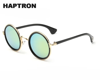 HAPTRON Retro Rotund ochelari de Soare pentru Femei Brand Designer de Epocă gotică Ochelari de Soare Aliaj Oglindă Negru Roz Ochelari Oculus de sol