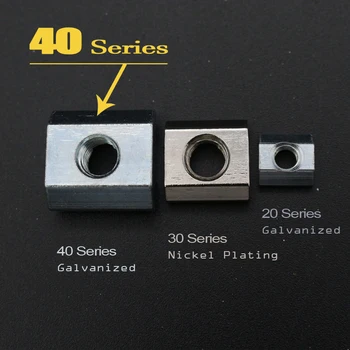 T Sliding Nut Bloc Pătrat Nuci zincat Placă de Aluminiu Pentru Standard UE 4040 Profil de Aluminiu Slot pentru Kossel DIY CNC