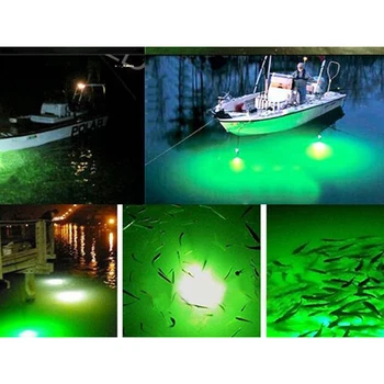 12V LED Verde sub apă Submersibile Pescuit de Noapte Lumina Crappie Shad Calmar Barca de Pescuit Lumina