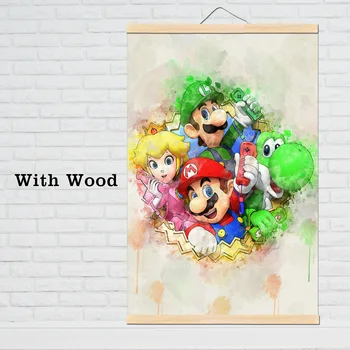 HD Mario acuarelă Anime Joc poster decorațiuni interioare de inalta calitate pe panza pictura de calitate inalta home Decor Pepinieră Camera pentru Copii