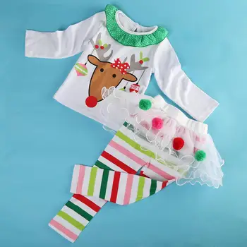 Crăciun Copil copil Copil Fata Set Haine Copii Xmas set Ren Topuri Fuste Tutu dress Tinutele Copil Costuems
