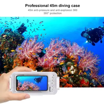 PULUZ pentru iPhone 11 Scufundări Caz 45m rezistent la apa de Locuințe Foto-Video a Lua Subacvatice Snorkeling Acoperi iOS 13.0 sau mai Sus Versiune