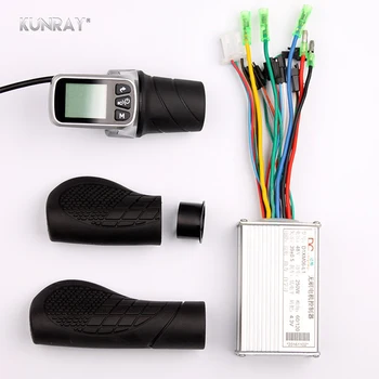 KUNRAY Biciclete Electrice Kit de Conversie 250W 350W Motor fără Perii Controler de Accelerație Ecran LCD Contor de Viteză Pentru Li-Baterie 24V-48V