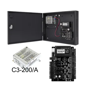 C3-200 Usa Sistem de Control Acces Cu sursa de Alimentare Cutie TCP/IP Wiegand 2 Usi de Acces Controler de Panou de Bord Cu Software-ul Gratuit