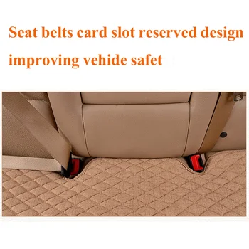 Auto-Timp In Huse Auto Fata/Spate/Set Complet Scaun Auto Perna Tesatura Lenjerie Seat Pad Protector Accesorii Auto Anti-alunecare