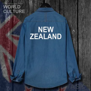 Noua Zeelandă-Zeelandez NZ NZL Barbati Jacheta de Toamna de Bumbac, Guler de Turn-down Blugi Camasa Maneca Lunga Cowboy Strat de Haine de Moda 20