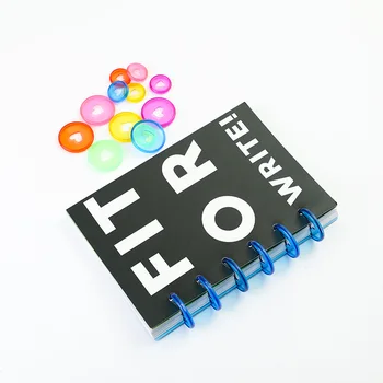 24mm 30BUC culoarea bomboane în formă de inimă disc liant pentru legarea notebook / planificator Diy volante cu caracter obligatoriu inelul de legare consumabile