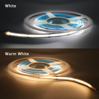 24V 5M COB LED Strip Lumina Super-Luminos Led Flexibile Banda Șir de Lumină Alb/Alb Natural/Alb Cald Decor Acasă