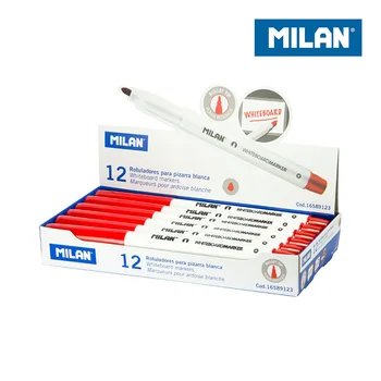 Cazul 12 roșu stilouri-marker pentru Alb ardezie MILANO