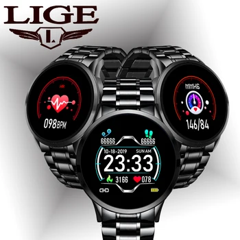 LIGE Ceas Inteligent Bărbați IP68 rezistent la apa Reloj Hombre Modul SmartWatch Cu ECG PPG Tensiunii Arteriale Rata de Inima de sport de fitness ceasuri