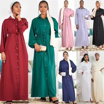 Eid Mubarak Abaya Dubai Turcia Hijab Rochie Musulman India Haine Islamice Shirt Rochii pentru Femei Vestidos Afircan Marocan Katan