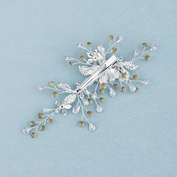 FORSEVEN Handmade Argint Culoare Perla de Cristal Nunta Piepteni de Flori de Mireasa Caciula Femei Mireasa Accesorii de Par, Bijuterii