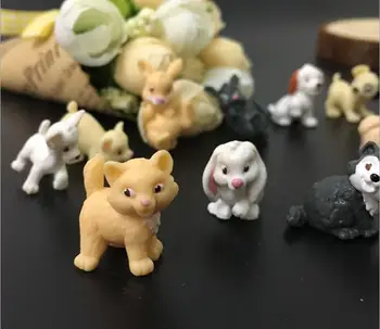 20buc/lot de Animale Desene animate Toy 2-3.5 cm, Câine, Pisică Acțiune Figura Copii Jucarii Cadou pentru Copii Decor Acasă Capsulă Papusa