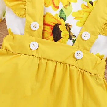 Copii de Îmbrăcăminte de Vară Set Minunat de Moda pentru Fete Haine Topuri+Caciula+Fuste 3Pcs Floarea-soarelui de Vară Girls Îmbrăcăminte Costum