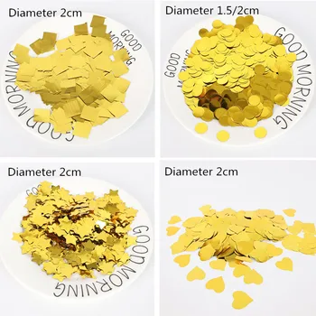 1000 g/punga Culoare Mix Confetti Folie Rotund Inima Forma de Stea de Nunta Arunca Paiete de Aur a Crescut Balon Transparent Bobo Umplutură Decor