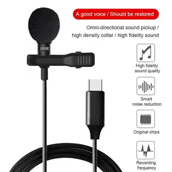 1,5 m Mini Tip C Microfon USB Rever Microfon Condensator de Înregistrare Audio Pentru Huawei, Xiaomi, Samsung Telefon Mobil Android
