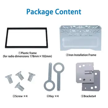 Unitatea 2 DIN Cușcă Radio Vehicul Caz Masina de Montaj DVD Player Cadru Placă de Fixare Cadru de Fier Panou de Plastic cu Accesoriu Hardware