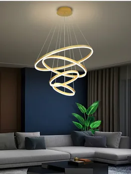 LED lumini pandantiv rotund moderne Maro aur agățat lampă camera de zi sala de mese bucatarie suspendarea corpurilor de iluminat iluminat interior