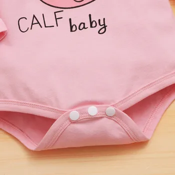 0-18 luni 2021 vaca de imprimare Nou-născut Copilul Fete Milch Vaca Print Romper Body+Pantaloni+Headband Set מעילים לתינוקות coreean M4
