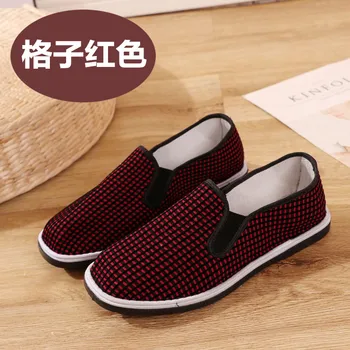 Femei Pantofi Vechi Beijing Pânză Femei Negru Plat Respirabil Casual Pantofi de Lucru Mama Respirabil Non-Alunecare Pantofi de Dans Pătrat Moale