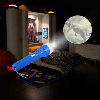 11.5 cm Mini Proiector Led Mini Lanterna de Culcare Lumina de Noapte pentru Copii Jucărie Lanterna Dinozaur Spațiu Ocean de Proiecție Flashlig