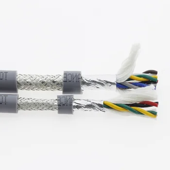 Torsadat ecranat cablu 22AWG 20AWG 18AWG 2-8 nuclee cablu de tractare prin cablu PVC moale îndoit sârmă și sârmă de cupru rezistente la coroziune