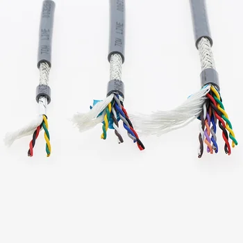 Torsadat ecranat cablu 22AWG 20AWG 18AWG 2-8 nuclee cablu de tractare prin cablu PVC moale îndoit sârmă și sârmă de cupru rezistente la coroziune