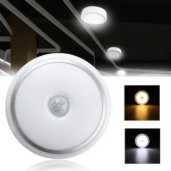 Lumini LED Tavan PIR Senzor Infraroșu lampă de tavan Culoare Montat Decor Acasă Lampa Mișcării Corpului Uman Inducție+Lumină de Control 12W